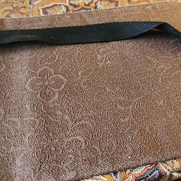 Japanese Metallic Thread and Brocade Silk Nagoya Obi - Gray, Gold, Silver Floral main image 7